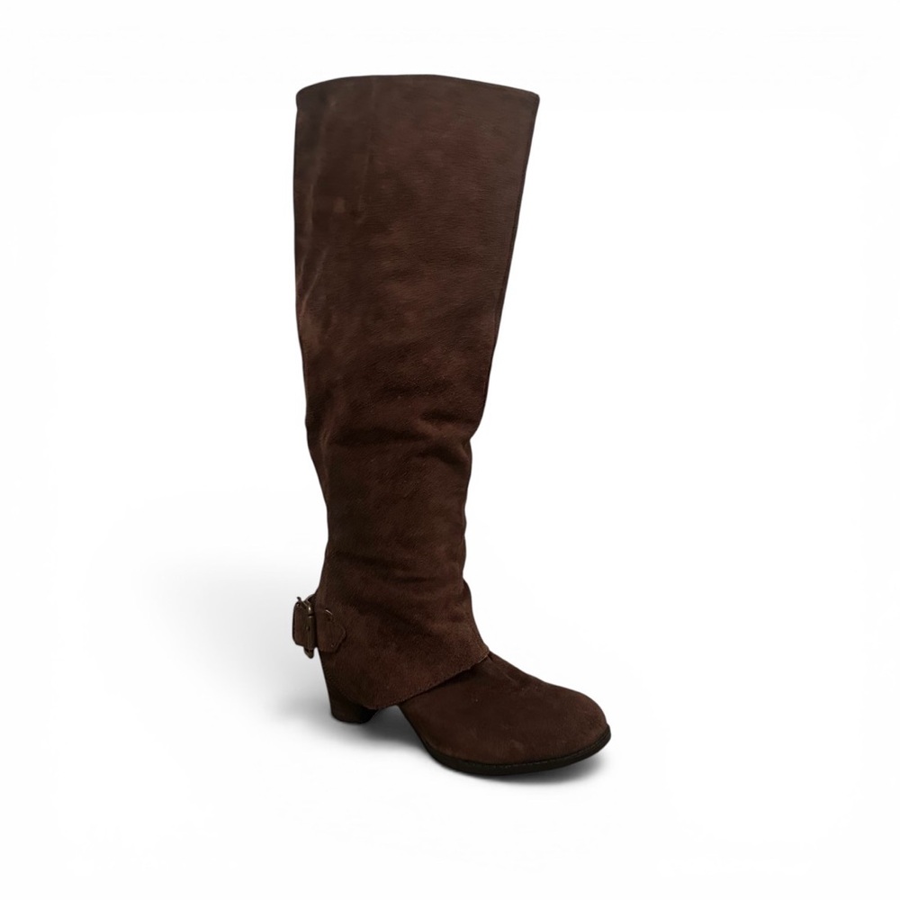 Nine West Vintage America Knee High Brown Suede Equestrian Riding Boots Sz 7.5 M